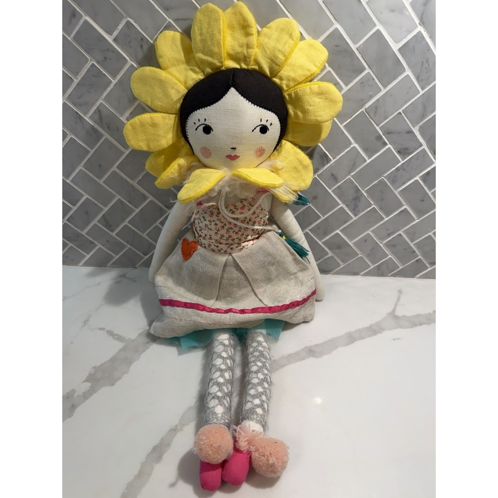 Pottery Barn Kids Margarita Mossini Daisy Cloth Rag Doll 18 In Princess Flower